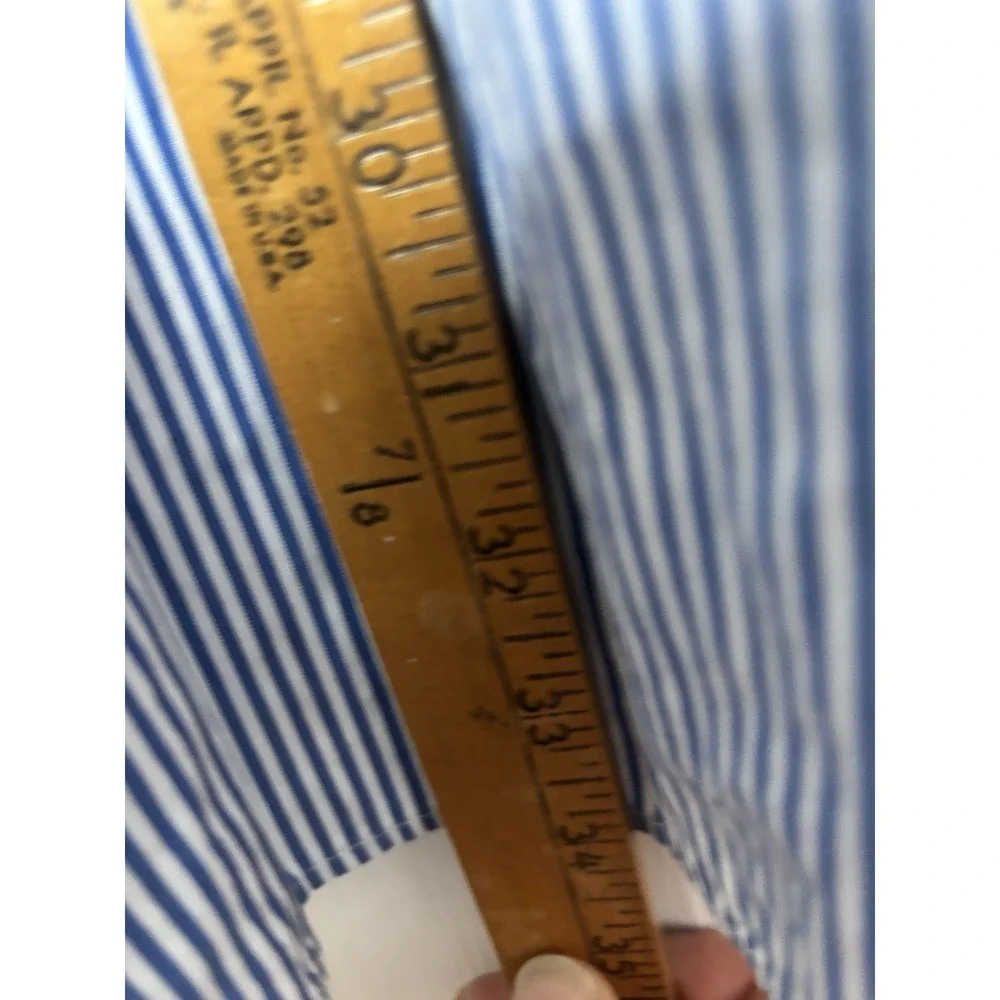 Ralph Lauren XLT  Blue & White Stripe Long/Sl‎ Button Up Sport Shirt PONY